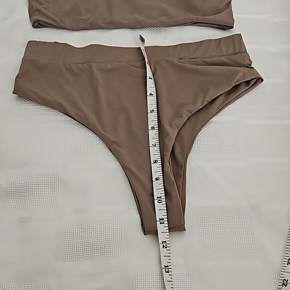 Myra Women's 2 Piece Swim Wear Small Chocolate Brown - Picture 10 of 16
